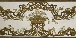Detail of the wall design in the Flower Room, Rastatt Favorite Palace.