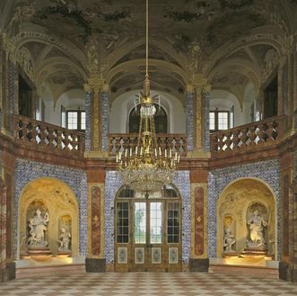 Ansicht der Sala Terrena in Schloss Favorite Rastatt