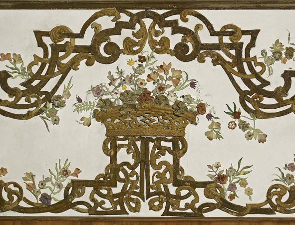 Detail of the wall design in the flower room, Rastatt Favorite Palace