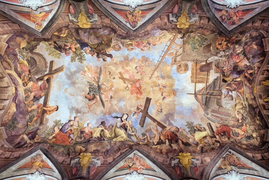 Residenzschloss Rastatt, Schlosskirche, Deckengemälde