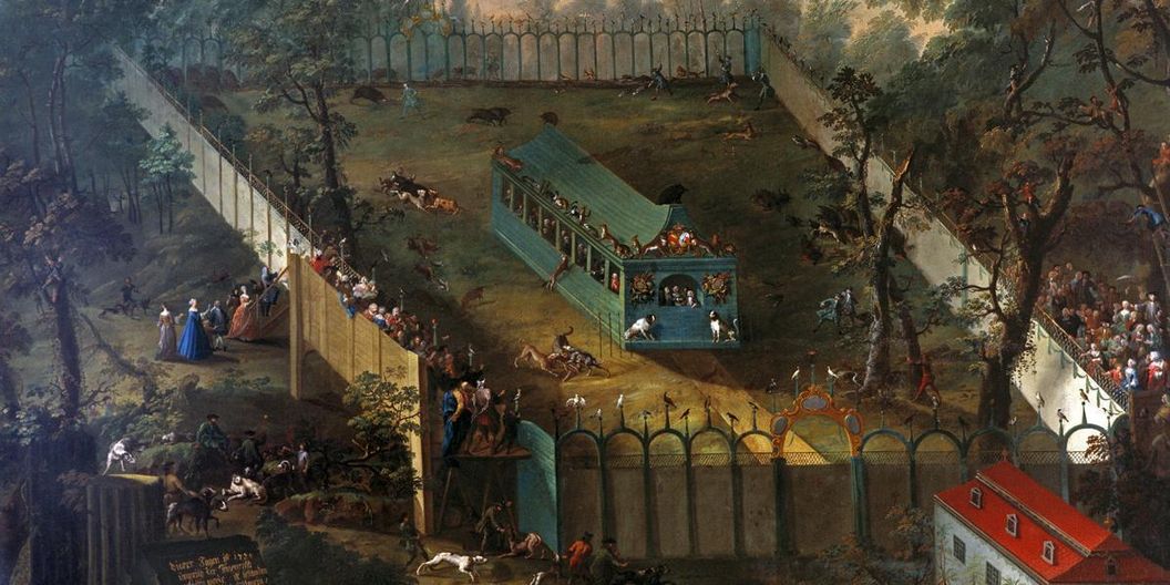 Painting of a hunt, 1738, Rastatt Favorite Palace