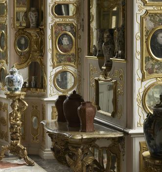 Detail of the hall of mirrors, Rastatt Favorite Palace