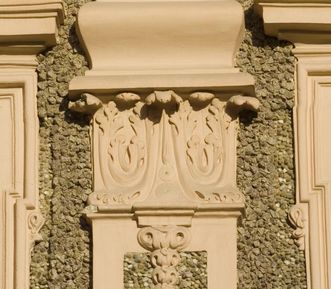 Detail of the facade, Rastatt Favorite Palace