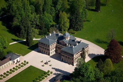 Rastatt Favorite Palace, aerial view of the palace