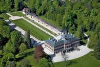 Gesamtanlage von Schloss Favorite Rastatt aus der Luft