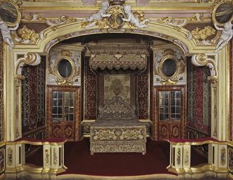 La chambre à coucher de la margrave au château de la Favorite de Rastatt 