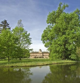 Ansicht des Garten von Schloss Favorite Rastatt