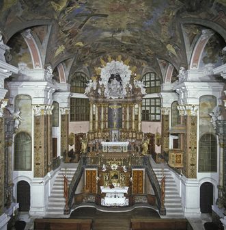 Interior of the palace church, Rastatt Residential Palace