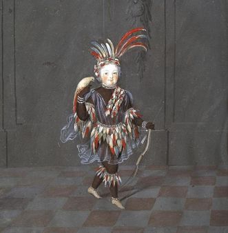 Costume portrait in the hall of mirrors, Rastatt Favorite Palace