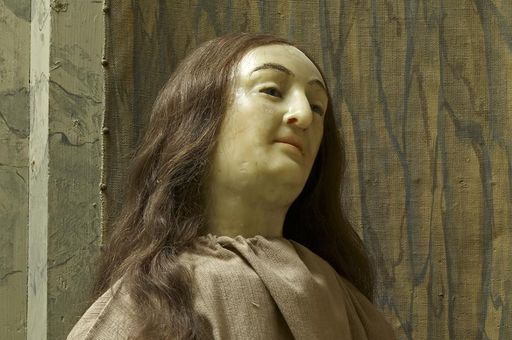 Wax likeness of Sibylla Augusta as one of the Maria Magdalena figures.