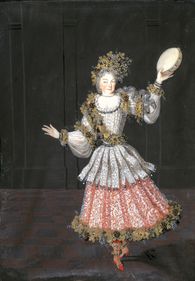 Foto: Staatliche Schlösser und Gärten Baden-Württemberg, Steffen Hauswirth Kostümbildnis der Markgräfin Sybilla Augusta in Schloss Favorite Rastatt