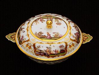 Schloss Favorite Rastatt, Exponat der Porzellan-Ausstellung.