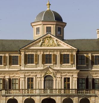 Vue de la façade nord du château de Rastatt 