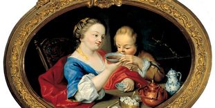 The painting "The Tea Drinkers," Rastatt Favorite Palace