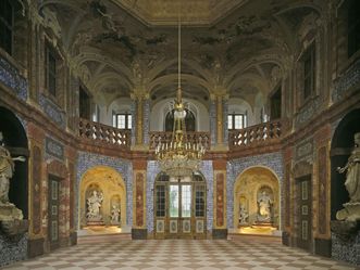 Schloss Favorite Rastatt, Blick in die Sala Terrena